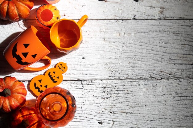 High angle view of orange on table