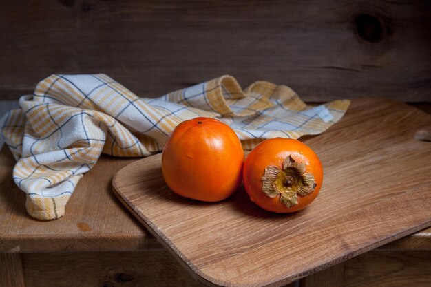 Photo high angle view of oranges on table