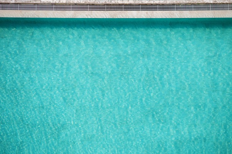 High angle view outdoor swimming pool background