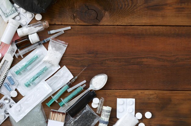 High angle view of paper on table