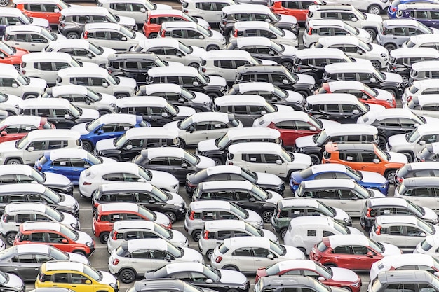 駐車場の高角度の景色