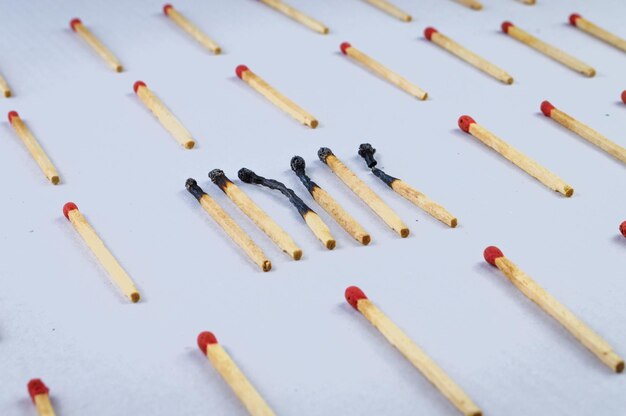 high angle view of pencils on table