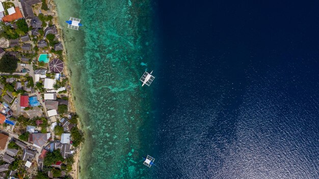 Photo high angle view of people on beach