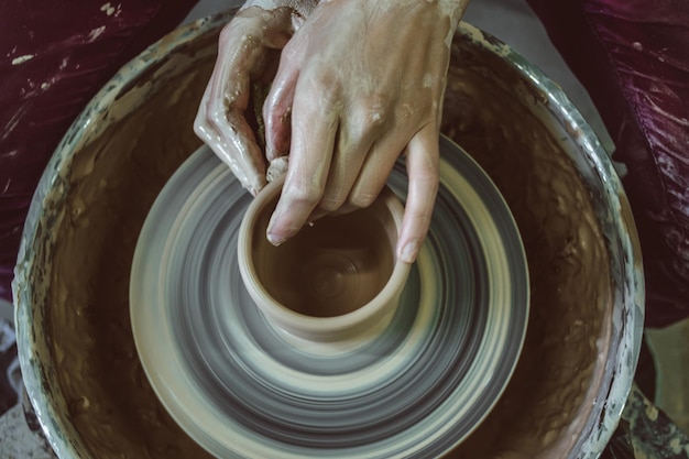 Photo high angle view of person preparing food in bowl