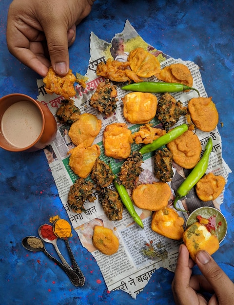 Photo high angle view of person preparing food