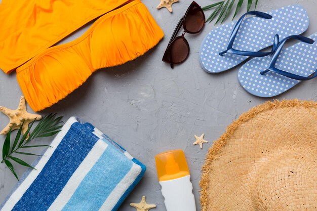 High angle view of personal accessories on table