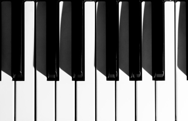 Photo high angle view of piano keys