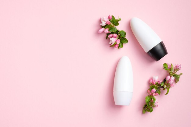 High angle view of pink flower over white background