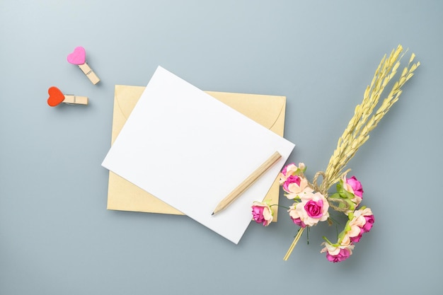 High angle view of pink flowers on table against white background