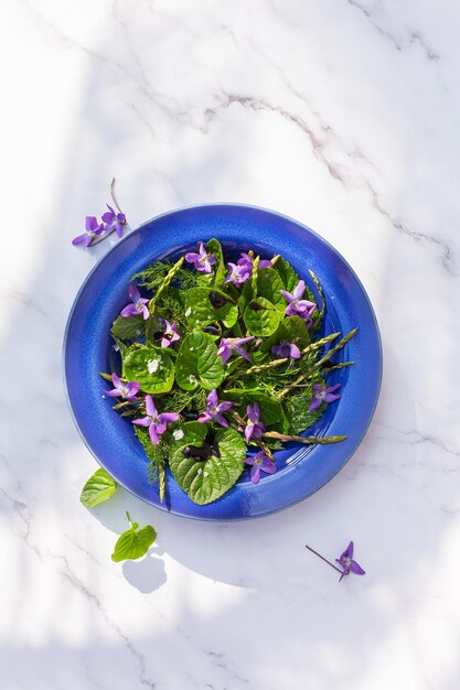 Photo high angle view of plant on table