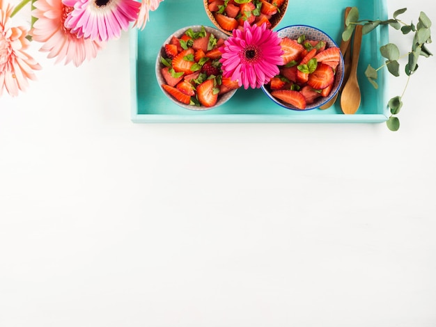high angle view of potted plant on table