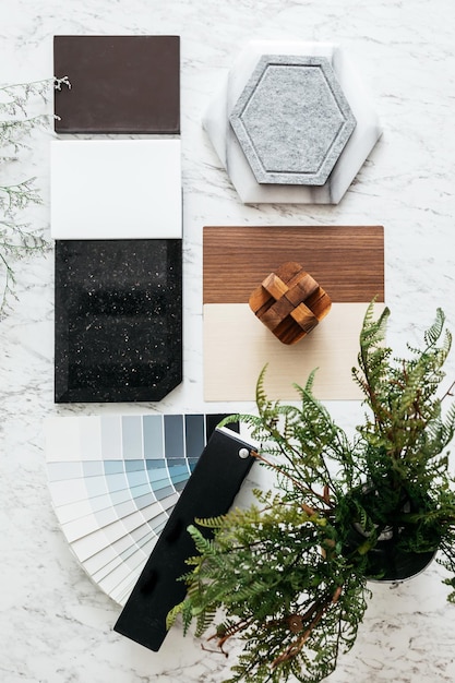 Photo high angle view of potted plant on table