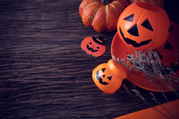 High angle view of pumpkin on table