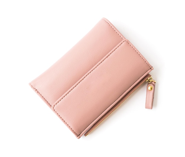 high angle view of purse over white background