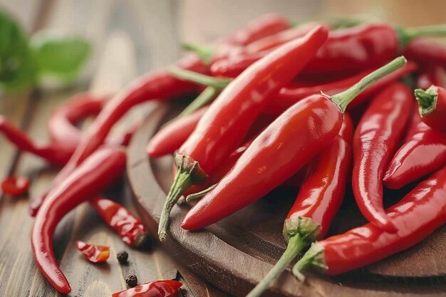 High angle view of red chili pepper on table