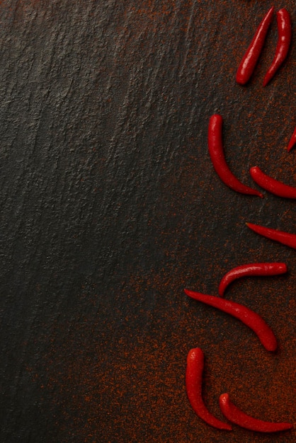 Photo high angle view of red chili pepper over white background