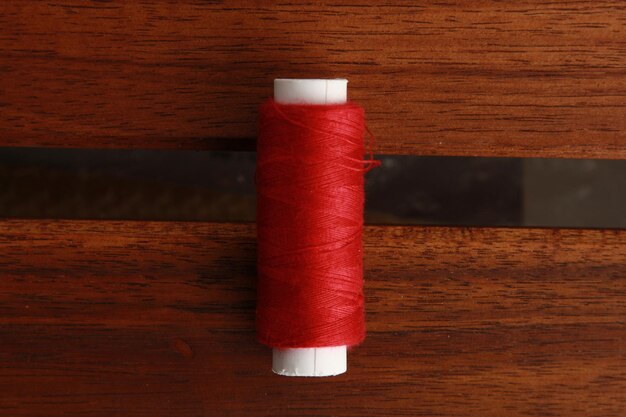 High angle view of red water on table