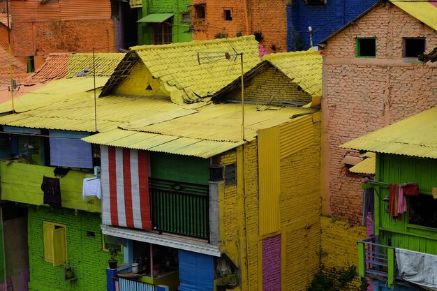 Foto vista ad alto angolo degli edifici residenziali