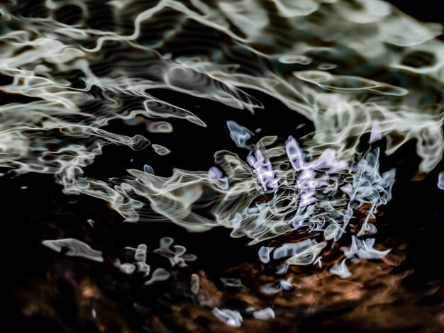 Foto vista ad alto angolo dell'acqua ondulata