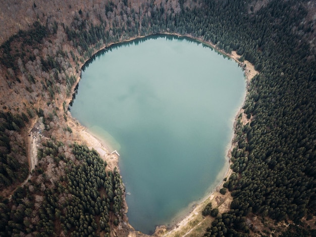 High angle view of river