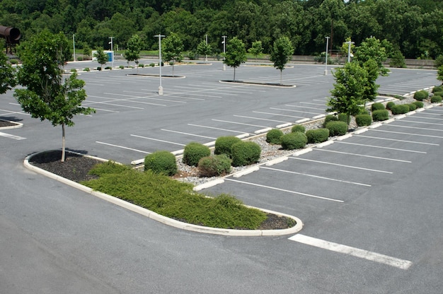 Photo high angle view of road by trees in city