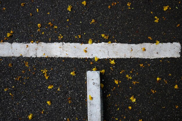 Photo high angle view of road marking