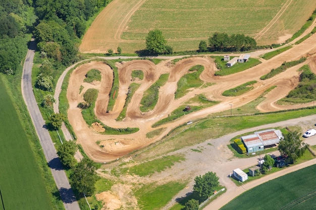 Photo high angle view of road passing through landscape