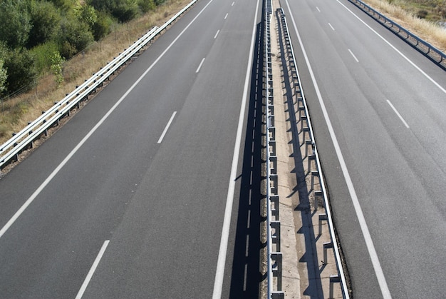 High angle view of road