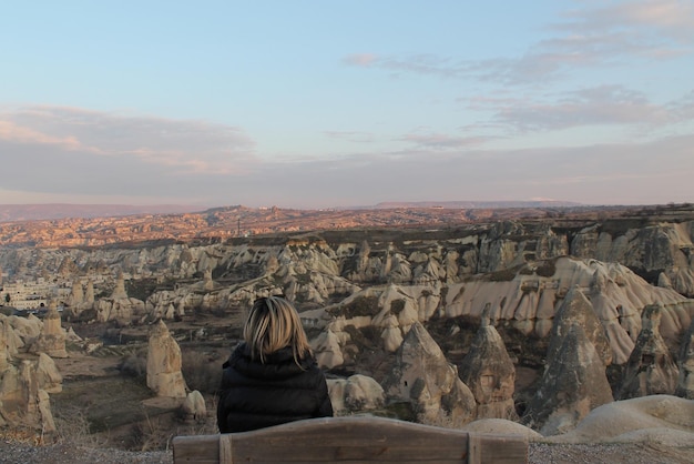 High angle view of rock formations