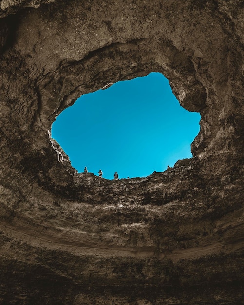 High angle view of rock formations