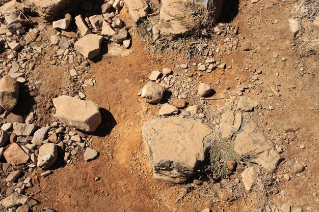 High angle view of rock