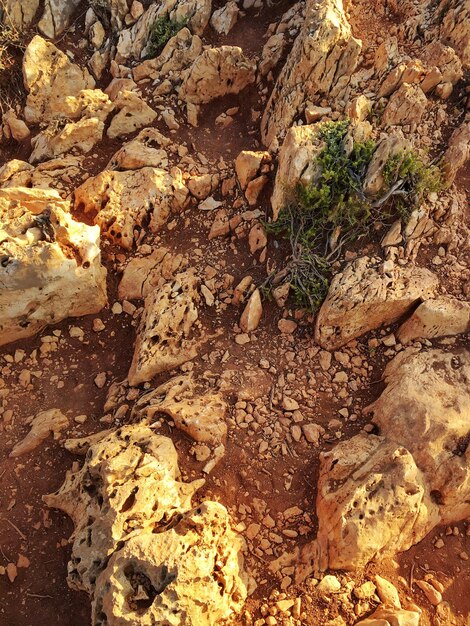 Foto vista ad alta angolazione delle rocce