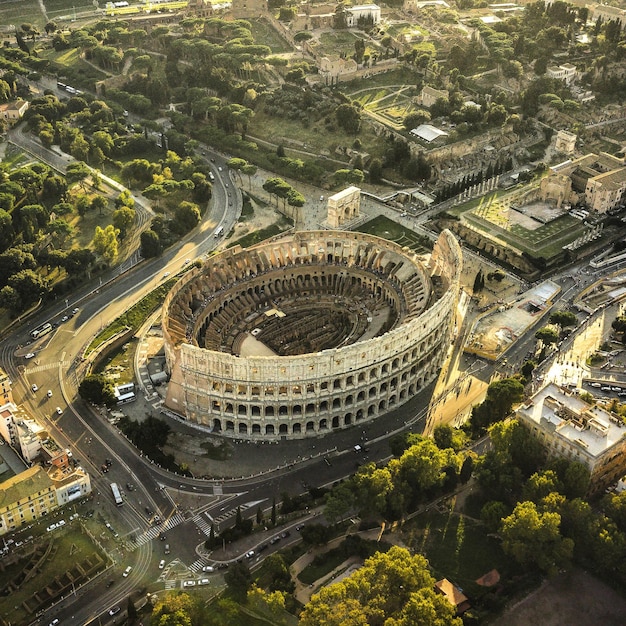 Photo high angle view rome