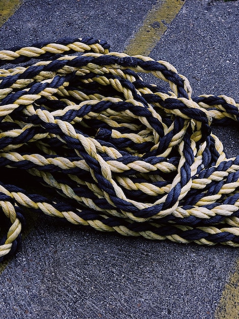 Photo high angle view of rope