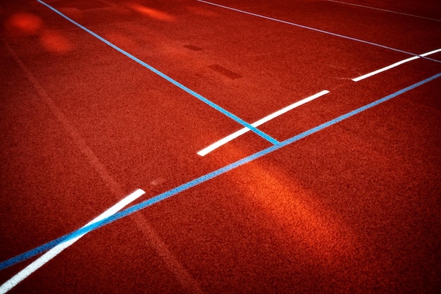 High angle view of running track