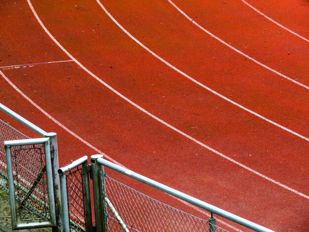 Photo high angle view of running track