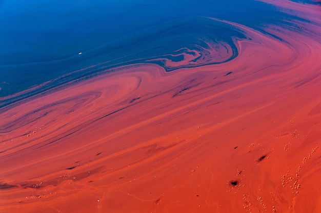 Foto vista ad alto angolo della duna di sabbia