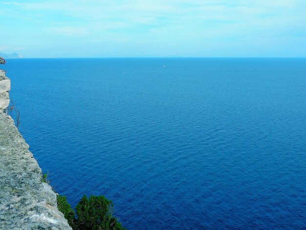 High angle view of sea against sky