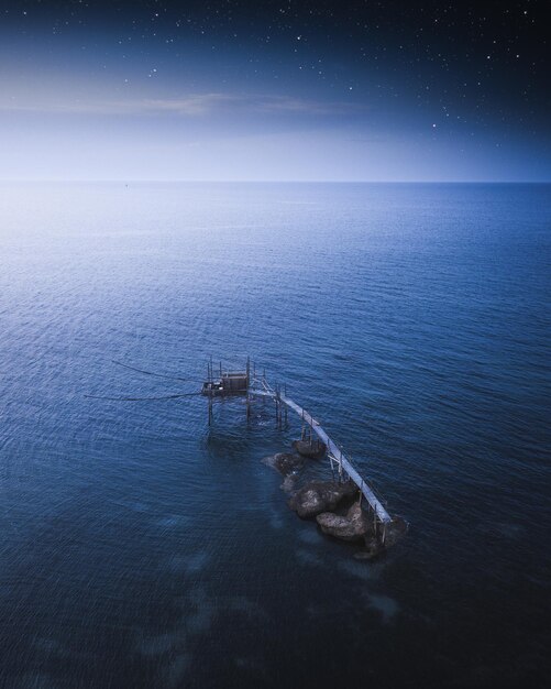 High angle view of sea against sky