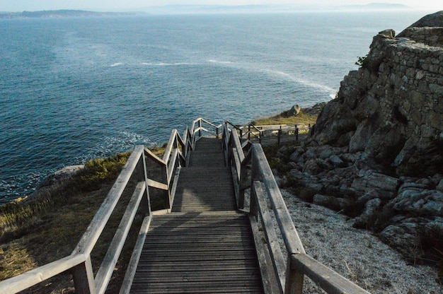 High angle view of sea against sky