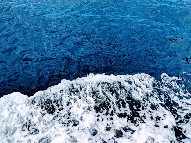 High angle view of sea shore