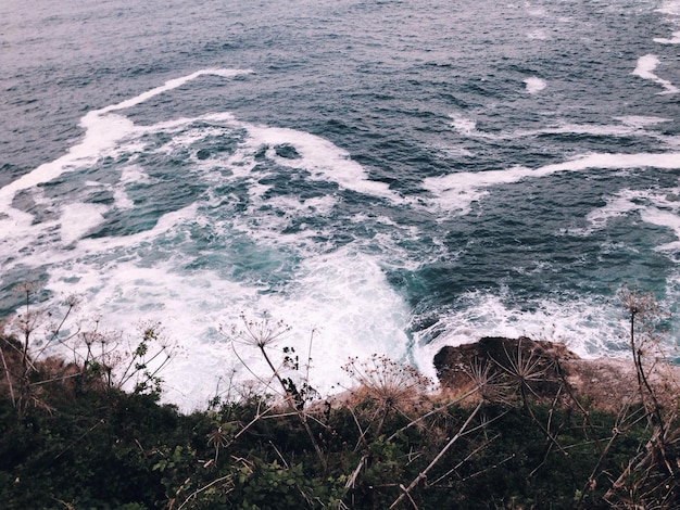 Photo high angle view of sea shore