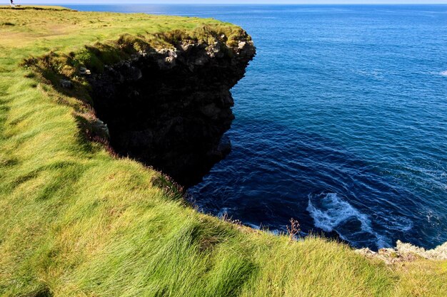 High angle view of sea shore