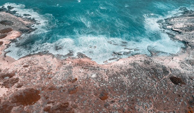 High angle view of sea shore