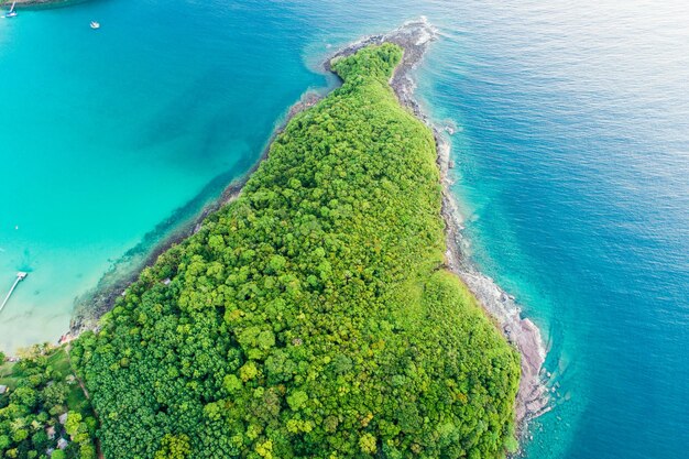 High angle view of sea shore