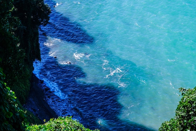 Photo high angle view of sea waves