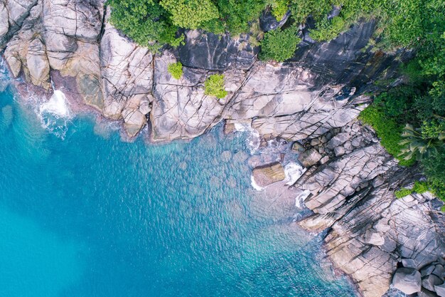 High angle view of sea