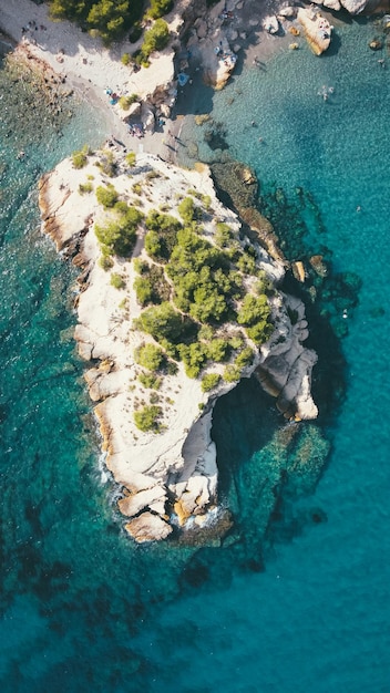 Foto vista ad alto angolo del mare