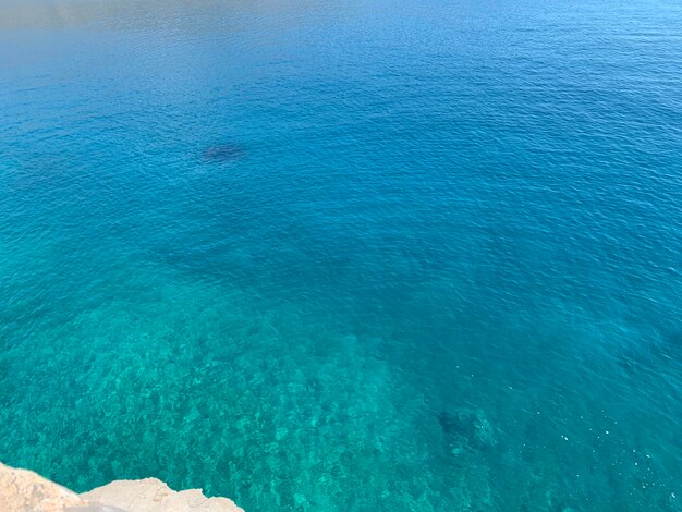 High angle view of sea