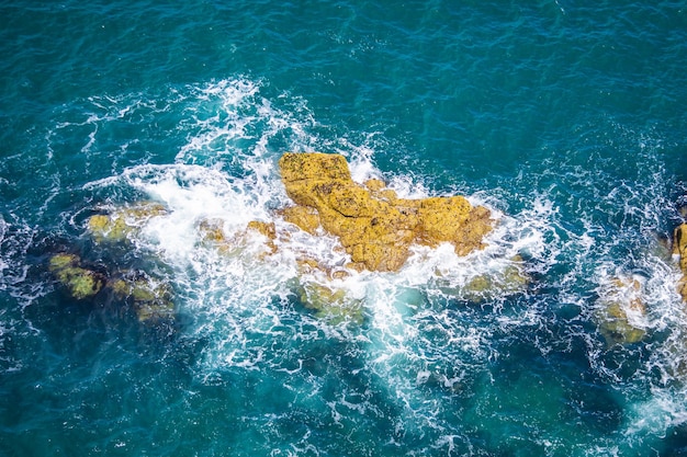 High angle view of sea